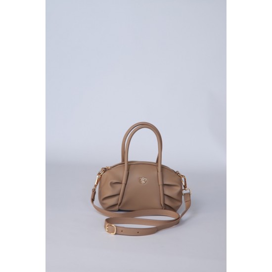 Елегантна бежева сумка через плече