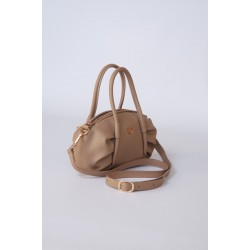 Елегантна бежева сумка через плече