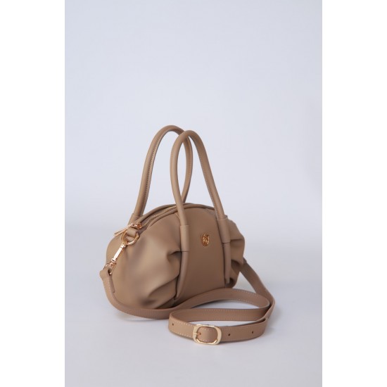 Елегантна бежева сумка через плече