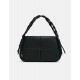 Сумка чорна із плетеною ручкою,універсальний варіант
