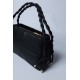 Сумка чорна із плетеною ручкою,універсальний варіант